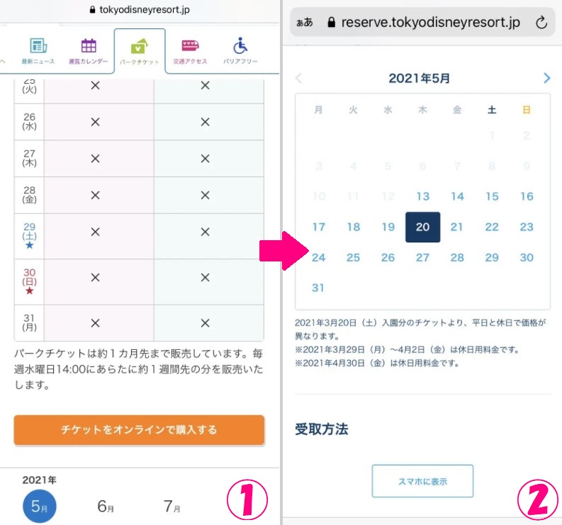 Tdl チケットの購入と今後の入場制限予想 そして21年5月の東京ディズニーランド 旅とアロマ